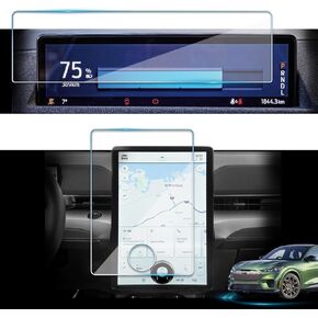 Screen Protector For Ford Mustang Mach e 2021-2025, 15.5" Infotainment + 10.2" Instrument Screen Tempered Glass Protective Film For Mach 2025 2024 2023 Accessories