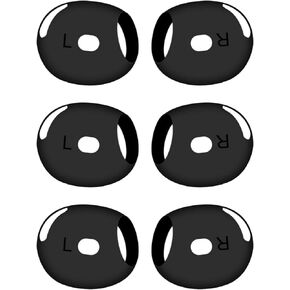[3 Pairs] Replacement Ear Tips Cover for Airpods 4, Ultra-Thin Silicone Eartips for Airpods4 Earbuds Fit in The Charging Case (Black)
