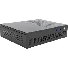 ITX Computer Case, ITX PC Case Slim with USB3.0x2, AUX, Full Steel Plate Heat Dissipation, Desktop PC Chassis for ITX Motherboards