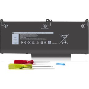 60Wh MXV9V Battery Replacement for Dell Latitude 7400 5300 5310 7300 Latitude 5300/5310 2-in-1, Inspiron 7300/7306 2-in-1 Black Series P96G P97G P99G P100G 5VC2M 829MX 0829MX 7.6V