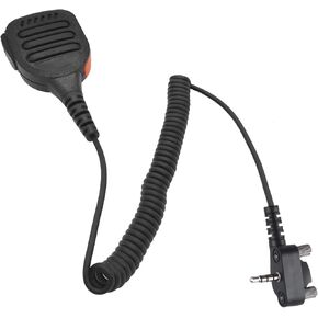 Portable Radio Mic Microphone Shoulder Mic Speaker Mic for Vertex Standard vx-800 VHF uhf vx261 vx-261 vx354 evx 539 evx-534 (IP65 Waterproof) (Green)