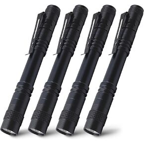 Pen Flashlight, Led Pen Light Flashlights with Clip,High Lumen Mini Pocket Medical Penlight Inspection Flashlight,4-Pack