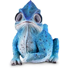 Blazin' Bison Chameleon Planter Solar Garden Decorations Figurine | Outdoor LED Decor Figure | Light Up Decorative Statue Accents for Yard, Patio, Lawn, or Deck | Great Housewarming Gift Idea (Blue)
