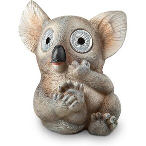 Solar Garden Koala Decoration | Outdoor Yard Decor - Lawn Ornaments | Solar Decorative Lights for Patio, Balcony, Deck | Weather Resistant - LED | Housewarming Gift | Auto On/Off