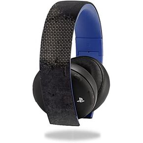 MightySkins Skin Compatible with Sony PS4 Gold Wireless Headset (Original Model ONLY) Headphones Sticker Skins Ripped