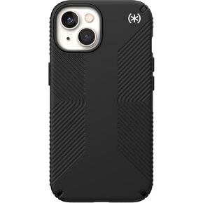 Presidio2 Grip Case for Apple iPhone 14 & 13 -Polycarbonate, Shock-Absorbent, black
