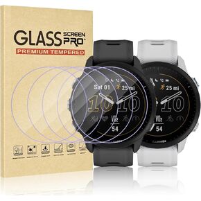 Watbro [5 Pack] Screen Protector for Garmin Forerunner 955/955 Solar Eye Protection Tempered Glass Screen Protector,Smartwatch Anti-Scratch Bubble-Free Anti Violet light