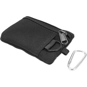 Small Molle Pouch, Tactical Molle EDC Pouch Range Bag Portable Mini Key Card Case with Carabiner for Camping Traveling Hiking