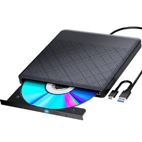 External Compatible with Bluray Drives Read/Write Portable Compatible with Blu ray Burner USB 3.0 Type-C/Windows 7-11 Mac OS Laptop Compatible with Read BD DVD CD for pc best dvd drive（black）