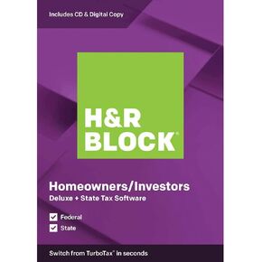 H&R Block 2019, Deluxe + State, for PC/Mac