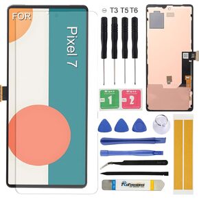 Screen Replacement for Google Pixel 7 LCD Digitizer Repair Kits GVU6C GQML3 Display Touch Screen Assembly Replacement (No Fingerprint Support)