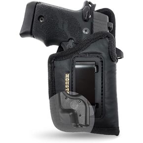 حافظة إخفاء ضوئية من الجلد البيئي داخل الخصر مع مقطع معدني نوبات: Glock 42/43 Black Chpo-58al-RH Chpo-58al-RH