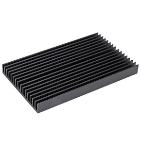 100mmx60mmx10mm Heatsink Kit + pre Applied 3M 8810 Thermal Conductive Adhesive Tape, Cooler Aluminum Heat Sink Set for Cooling GPU SSD WiFi Module LED Panel Black 1Pcs