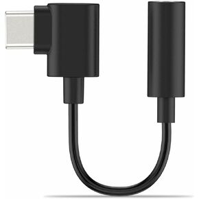 Cubilux Right Angle USB C Headphone Adapter [192KHz/24bit DAC] Type C to 3.5mm Earphone Dongle Compatible with iPhone 15+/15, iPhone 15 Pro Max iPad 10 iPad Pro iPad Air 5/4,Samsung S24/S23/S22/S21