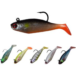 6PCS Fishing Lures, Lifelike Swim Baits, Strong Hooks, Fishing Baits for Bass Trout Walleye Pike Salmon, Freshwater and Saltwater Fishing Lures