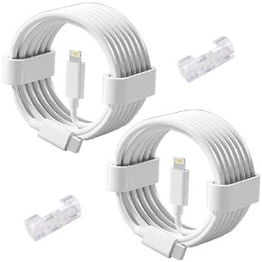 2Pack 6.6FT [Apple MFi Certified] for iPhone Charger, Lightning Cable USB Charging Cable High Speed Data Sync Transfer Cord Cable, Compatible with iPhone 14/13/12/11 Plus Pro Max/XR/XS/8/iPad (6.6FT)