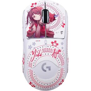 Mouse Grip Tape Full Coverage for Logitech G PRO X Superlight Self-Adhesive PreCut Sweat-Resistant Professional Mice Upgrade Kit (Yuki-White, for G PRO X Superlight 1&2)