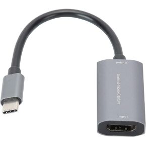 Video C APTURE Cards, 4K Audio HDMI to USB 3.0 Video C APTURE Device Type C Device C APTURE Card 1080P HD 60fps Broadcast Live and Record Video Audio Grabber for Gaming Meeting