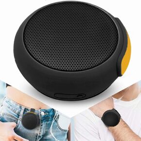 ANCwear Wearable Bluetooth Speakers Wireless Mini Speaker with Enhanced Bass, HD Sound, Portable Speaker with Microphone, 9.5H Playtime, IPX6 Waterproof for Sports, Outdoor Travel (Black)