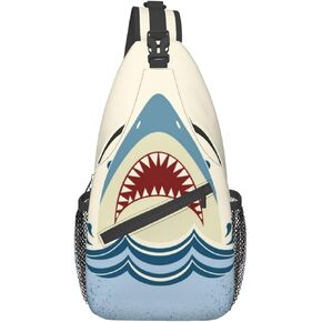 Shark Sling Backpack Chest Bag Crossbody Shoulder Bag Gym Cycling Travel Hiking Daypack For Men Women in Saudi Arabia