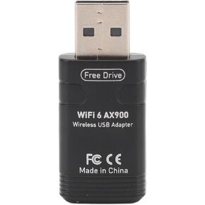 USB Wi Fi Network Adapter, AX900Mbps Wi Fi 6 BT 5.3 2.4G 5.8Ghz Dual Band WL Network Adapter for Win 11 10, Built in 2dBi High Gain Antenna, Extended BT Signal Range
