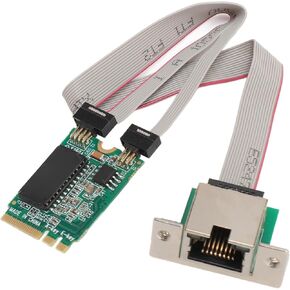 Gigabit Ethernet Network Card - Built in I210AT Chipset,M.2 A E Network Card Bent Pin, Gigabit Ethernet Single Port, RJ45 Server Network Card with I210AT Chip