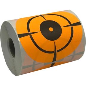 SBLABELS Bullseye Shooting Target 250 Bright Fluorescent Orange/Red Targets Made in The USA