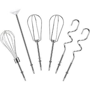 Dough Hooks and Blending Rod Replacement for Cuisinart Hand Mixers CHM-3 CHM-7PK HM-50 HM-70 Hand Blender Accessory （6 pack）