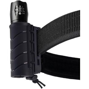Flashlight Holder for Duty Belt Tactical MOLLE Torch Holster Rotatable Light Carry Case Pouch fit 1"-1.2" Diameter Flashlight for Police Leo Security Military