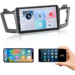 Roadanvi 10.2" Android 12 Car Stereo for Toyota RAV4 2013-2018 with Wireless Carplay, Android Auto, Bluetooth, GPS Navigation, QLED Touch Screen, 4G+64G Memory, WiFi, and 4G LTE Head Unit.