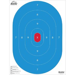Ascentor Recruit Shooting Target - Single Zone - Large Size 18 x 24 - Pack of 25
