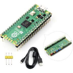 Waveshare Raspberry-Pi-Pico-2W-CC, Compatible with Raspberry Pi Pico 2 Microcontroller Board, Based On Official RP2350 Chip, Dual-Core & Dual-Architecture Design, 3 Items
