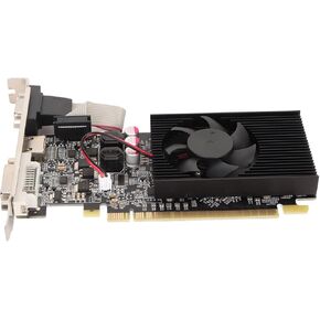GT730 Computer Graphics Card, 2G 64bit DDR3 PC Single Cooling Fan Single Cooling Fan Support HDMI VGA DVI Output PCI Express 2.0 x 16 Bus Interface