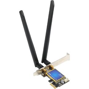 PCIE Card for Desktop PC, 2.4G 5G Band Bluetooth 4.0 Adapter, High Gain Antenna, 1200Mbps IEEE 802.11ac Networking Card for 7 8 10