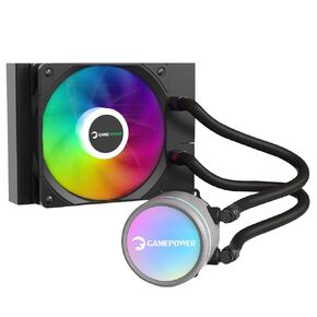 Gamepower Skadi V2 120 AIO CPU Liquid Cooler, Halo ARGB Pump, 120mm Radiator with PWM Addressable HDB Fan, 14.5 W/mK Thermal Paste, Compatible with Intel LGA 1851, 1700, AMD AM4/AM5