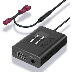 Power Adapter (3-Pin) for Ford and Lincoln, Connects to Rain Sensor, LED Display USB Power Source, Easy to Install, 5V 12V Output, for Dash Cam, Radar,D3-042