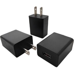5V1A USB Charger Block for Wall Outlet (UL Certified, Black, 3pcs), 5W Power Adapter Plug for Cell Phones, Tablets, Earphones, Power Banks, Smart Wearables, Toys and More Electronic Gadgets