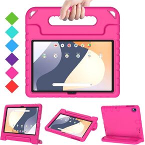 BMOUO Kids Case for Onn 10.1 Tablet Case (2024) Model#100135925, Shockproof Light Weight Handle Stand Case for Walmart Onn Tablet Case 10.1 inch 2024 (Gen 4), Rose