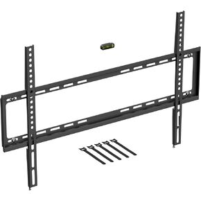 D-Line TV Wall Bracket for 50-85 Inch TVs, Ultra Low Profile TV Bracket with Spirit Level, Slim Flat to Wall TV Mount - VESA 200x200mm - 600x400mm, Holds up to 132lbs