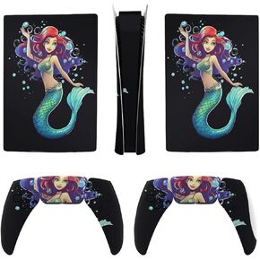 Cartoon Mermaid Girl for Model 5 Skin Accessories Cover Skins Anime Vinyl Cover Sticker Full Set for Model5 Digital Version