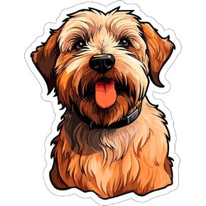 Wheaten Terrier Sticker, Decal Vinyl Small Waterproof for Bottle Mug Passport Scrapbook Laptop Tumbler Skateboard Phone - ID44990