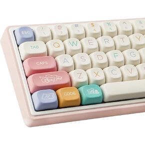 Tsungup MOA Profile Keycaps,PBT Cute Rainbow Candy Keycaps 126 Keys in Saudi Arabia