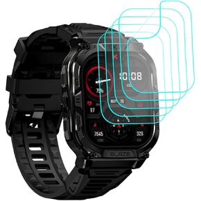 [5 Pack] for CARBINOX Blaze S Smart Watch Screen Protector CARBINOX Blaze S Screen Protector 1.96" PET Film [Case Friendly] [Anti-Scratch] [Bubble Free] Screen Protector for CARBINOX Blaze S