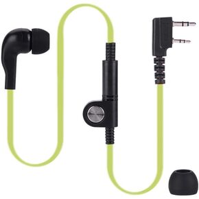 Earphone for Walkie Talkie Radio, 118 cm /46.46 Inch Headset for K Head 2Pin Walkie Talkie Radio, Mic Headphone for Policeman or Security Guards(Green)