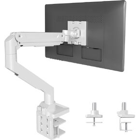 Dual Monitor Mount for Max 35 inch Screens Stand up to Max 89 lbs, Ergonomic Gas Spring Heavy-Duty Adjustable Monitor Arm, with Clamp and Grommet Base, VESA Mounting Holes 75&100mm, Black