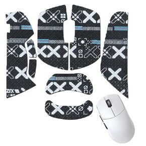 Mouse Grip Tape Full Coverage for Lamzu Thorn Wireless Gaming Mouse, Mouse Anti Slip Grip Tape,Self-Adhesive PreCut Sweat-Resistant Professional Mice Upgrade Kit(Black)
