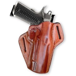 Premium The Ultimate Leather OWB Pancake Holster Fits All 1911 5'' BBL Colt, Kimber, para, Springfieldd, Sigg, Rugerr, Remington, R/H Draw, Brown Color