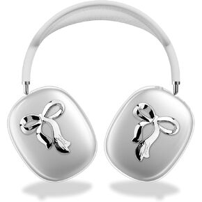 Case Cover for AirPods Max Headphones, Clear Soft TPU Skin Anti-Scratch, for Women Girls Accessories Protective Cover (3D Bow)