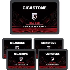 Gigastone SATA SSD 512GB (5-Pack) 2.5 inch SSD 550MB/s Upgrade Laptop PC Memory and Storage PS4 HDD Replacement 2.5" Internal Solid State Hard Drives SATA III SLC Cache 3D NAND Game Turbo Performance