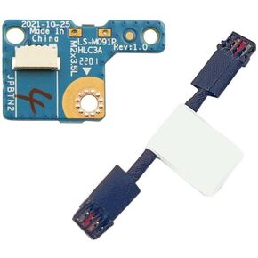 ZAHARA Power Switch ON-FF Button Board + Flex Ribbon Cable Replacement for Lenovo Yoga 6 13ALC7 82UD / Yoga 6 13ABR8 83B2 HLC3A 5C50S25306 LS-M091P